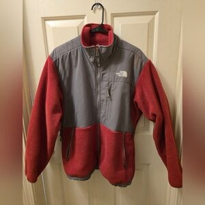The North Face Red and Gray Polertec Fleece Jacket